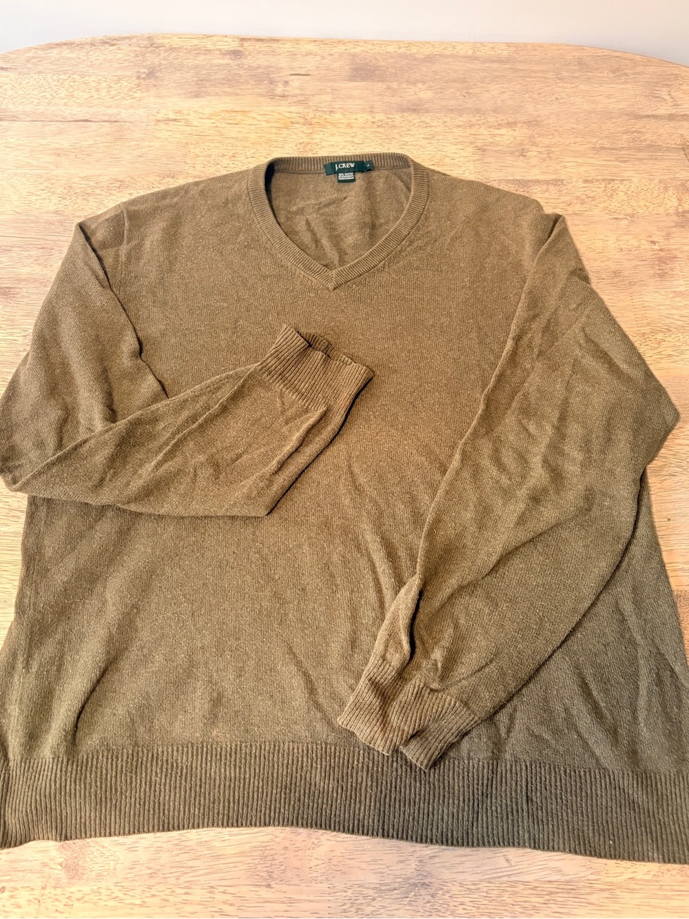 J.Crew Cotton Cashmere V-Neck Sweater Men’s L